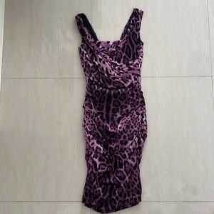 Dolce & Gabbana Made in Italy leopard silk dress